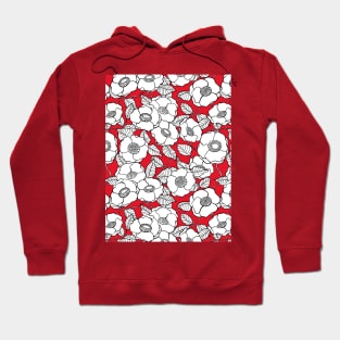 White roses pattern Hoodie